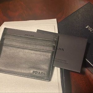 Prada mens card holder wallet